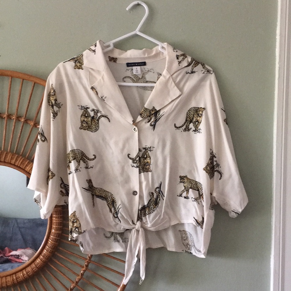 White button up top
